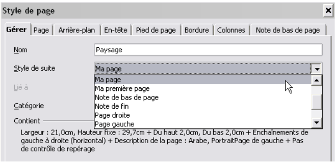 Gérer le style de page